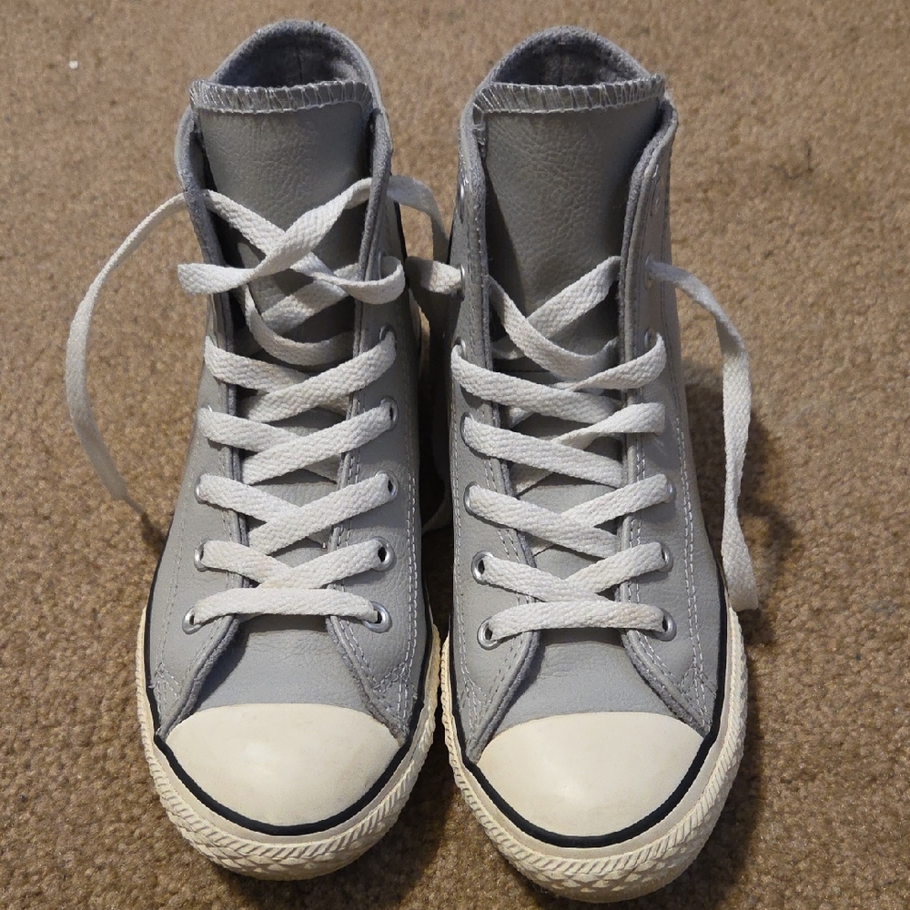 Converse Gray High-Top Kids Sneakers